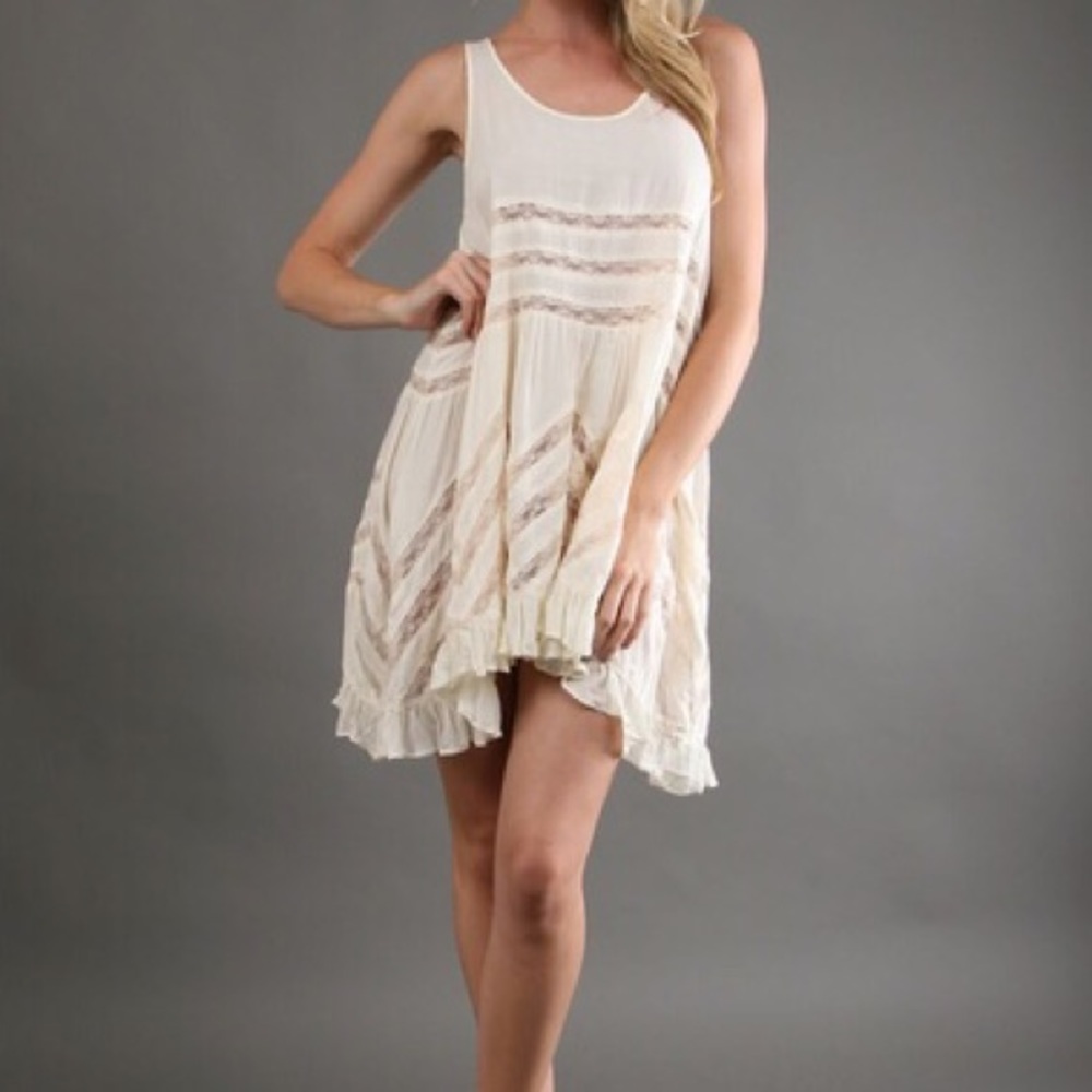 Free people trapeze dress slip